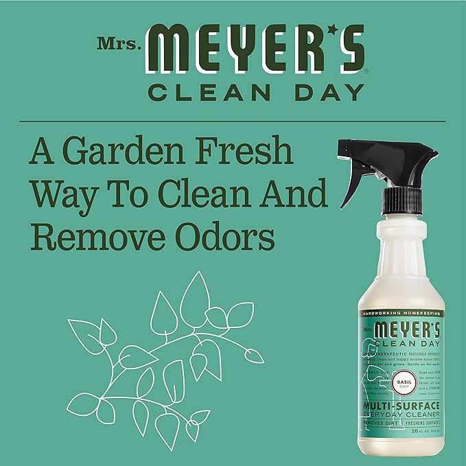 Mrs. MEYER'S CLEAN DAY All-Purpose Cleaner Spray,Basil,16 fl. oz,(Pack of 6)