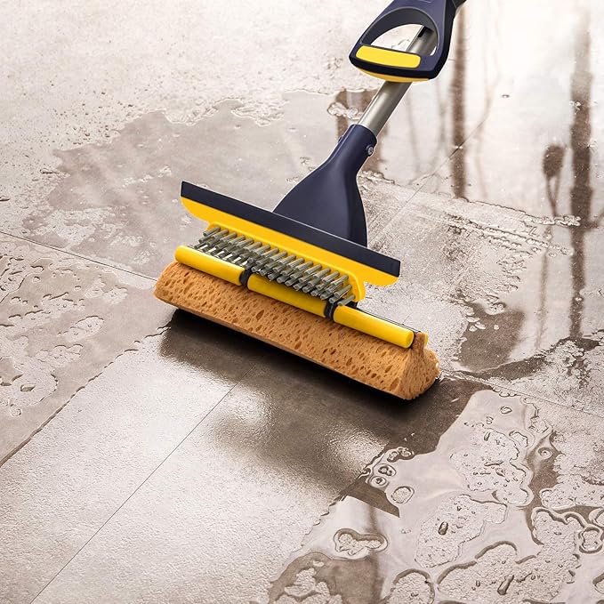 Yocada Sponge Mop Replacement Refill Head Home Commercial Use Tile Floor Bathroom Garage Cleaning Easily Dry Wringing 2 PCS