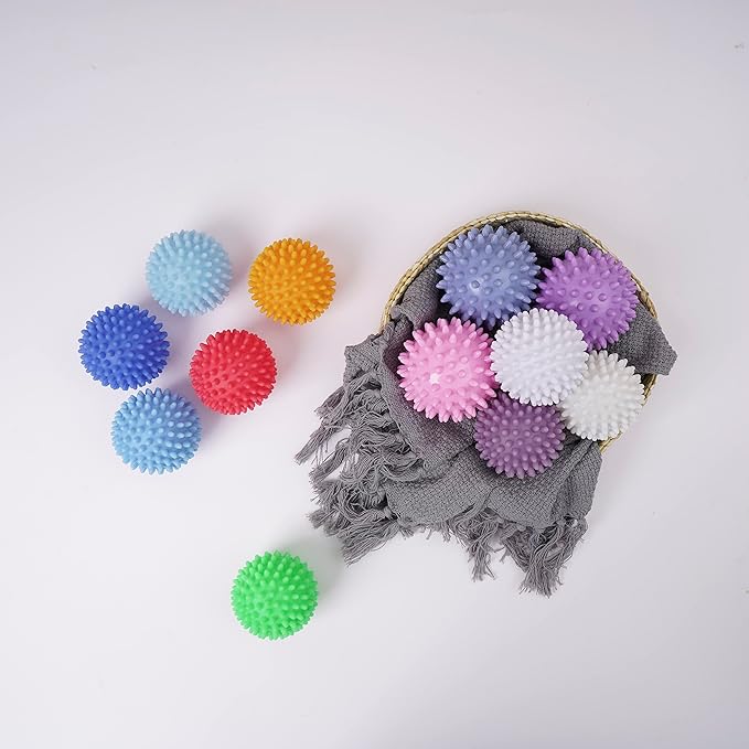 Reusable Laundry Dryer Balls - Eco Friendly Fabric Softener Alternatives Soften and Fluff Laundry Wrinkle Release(Set of 4 Random Color)