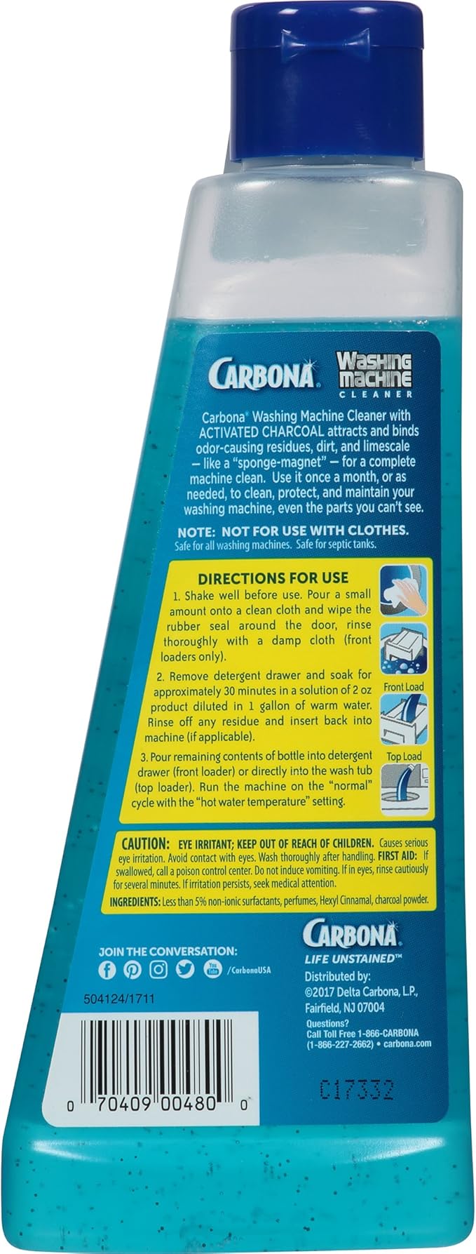 Delta Carbona Washing Machine Cleaner, 8.4 Fluid Ounce