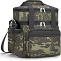 holuxer Insulated Lunch Bag & Lunch Box for Men - Double Deck Reusable Lunch Bag for Women Tote Cooler Bag Leakproof Soft Expandable - Extra Large Lunchbox for Work/Adult/Picnic/Outdoor (Camo，22L)