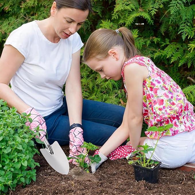 Garden Trowel Stainless Steel Rust Resistant Hand Shovel Garden Spade Small Gardening Hand Tools Shovels for Weeding, Transplanting and Digging
