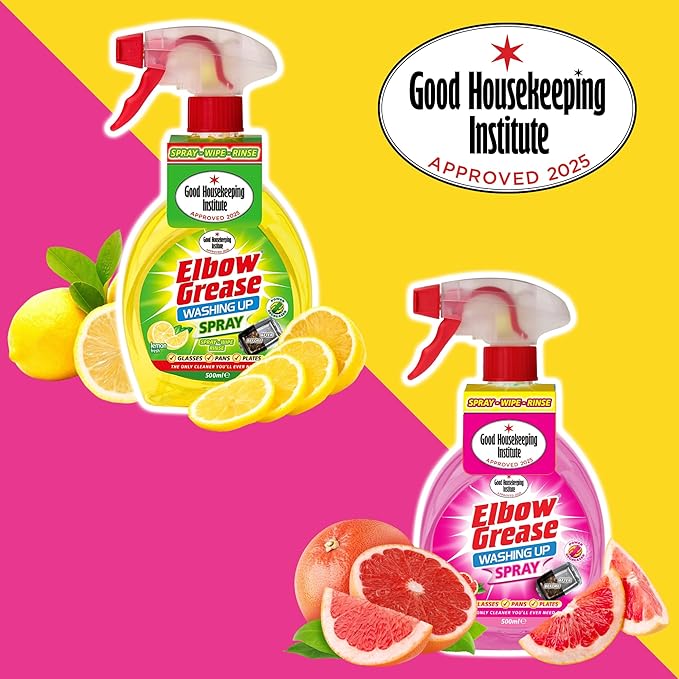 Elbow Grease Amazing Washing Up Spray Lemon Fresh, Spray, Wipe, Rinse, 500 ml