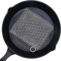Cast Iron Cleaner - 6 Inch Stainless Steel Chain mail Scrubber for Cast Iron Pans Cleaner Chainmail Scrubber for Skillet, Wok, Pot, Dutch Ovens
