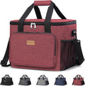 Lifewit Large Lunch Bag, Insulated Lunch Box, Soft Cooler Cooling Tote for Adult Men Women, Burgundy 40-Can (24L)