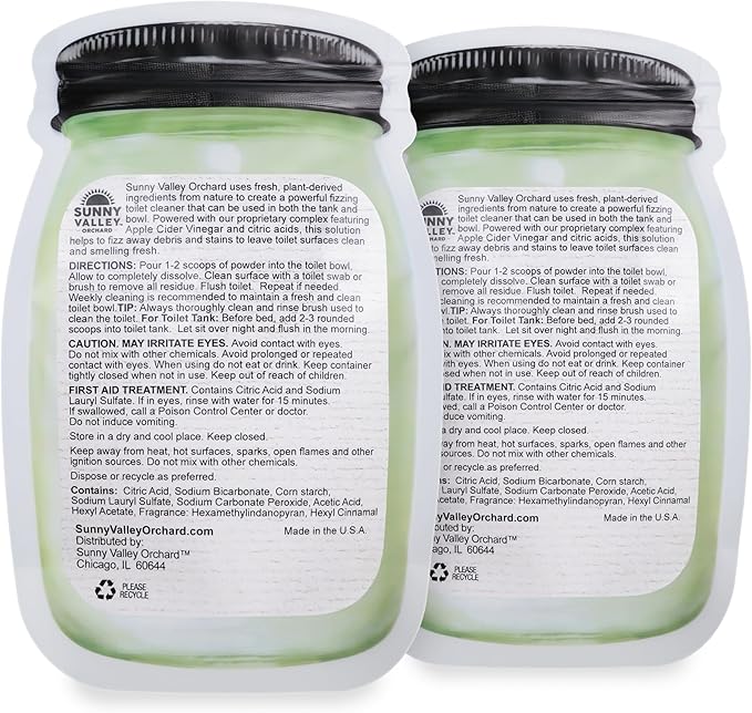 Apple Cider Vinegar Foaming Toilet Bowl Cleaner (2 Pack)