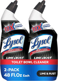Lysol Lime & Rust Remover Toilet Bowl Cleaner, 48oz (2X24oz), 10X Cleaning Power