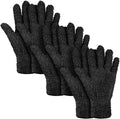 Patelai 3 Pairs Microfiber Plant Dusting Gloves Leaf Cleaning Gloves for Indoor Plants, Blinds, Furniture, House (Black,Large)