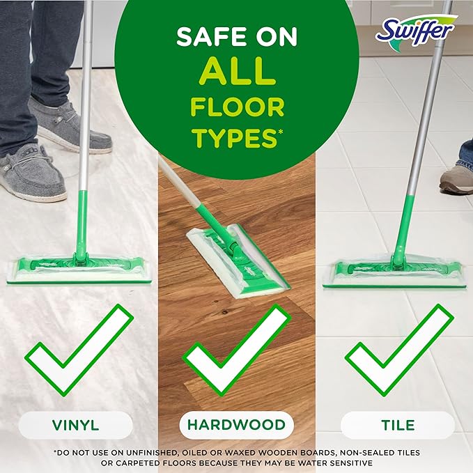 Swiffer Sweeper Wet Mopping Cloth Multi Surface Refills, Mops for Floor Cleaning, Febreze Lavender Scent, 36 Count