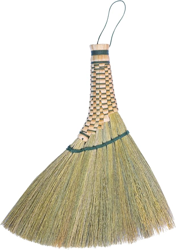 Small Whisk Broom9.5 Handheld Brush Whisks Away Dust, Dirt & Debris Brush Hanger for Easy Storage Perfect for Indor Outdoor and Car - Short of Asian Whisk Broom (Soft Broom Thai)