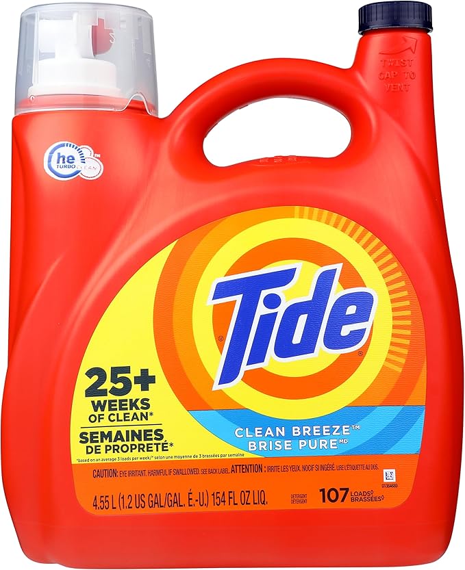 Tide Laudry Detergent Liquid Soap, Clean Breeze 107 Washes Compatible With 4.55 Litres