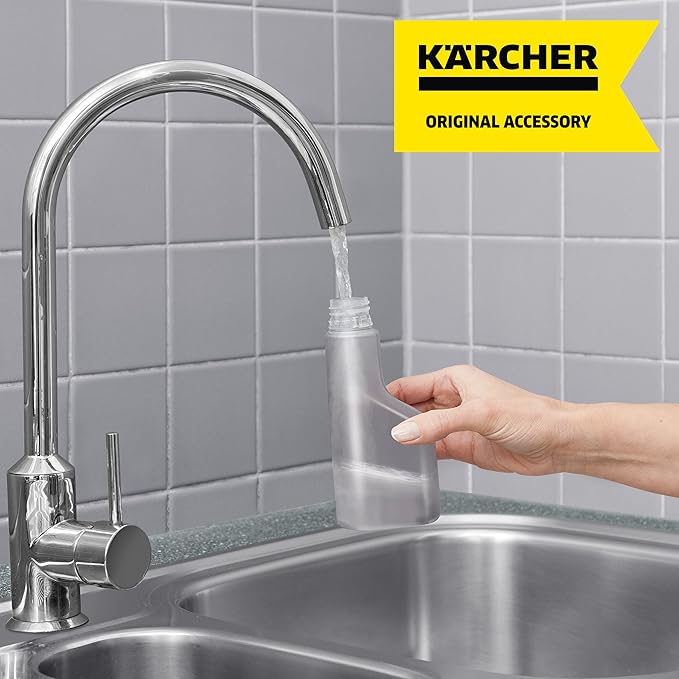 Kärcher Window Cleaner Tool, Spray Bottle, Replacement Part for Kacher Window Vacs - with Microfiber Pad (for Indoor use)