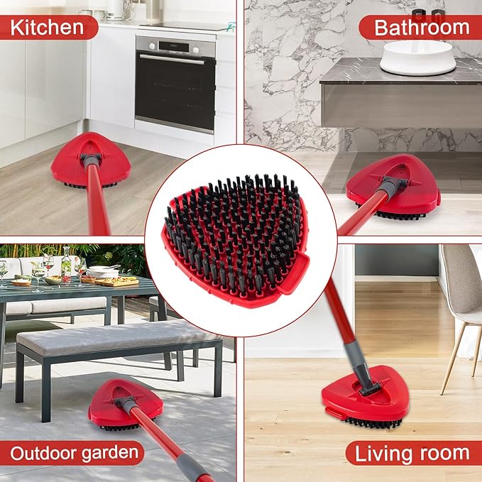 Scrub Brush for O-Cedar, Scrubber Mop Head Compatible with Ocedar Spin Mop Easy Wring 1 Tank,Upgraded Full Bristle of Cedar Scrubber Attachment,Floor Scrubber Brush,Wall Tile Bathroom Scrubber,1 Pack