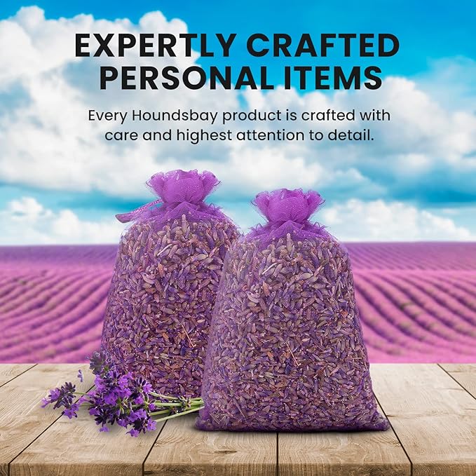 10 Lavender Sachet Bags, Fully Stuffed Scented Sachets with Hanger Hooks, Perfect for Closets, Drawers, Cars, Gym Bags, or Anyplace that Needs to Smell Better
