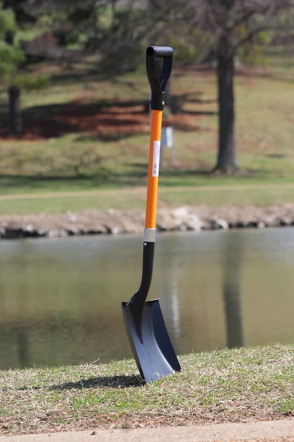 Ashman 4 Various Assorted Shovels (4 Pcs) 41 Inches Long D Handle Grip Multi-purpose (Round, Square, Drain Spade, Spade) Premium Quality Multipurpose Assorted Shovels with Strong Build