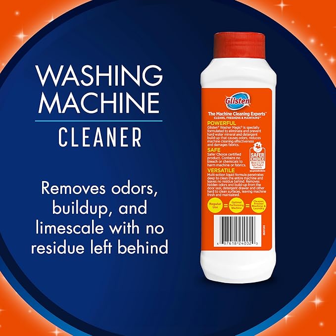 Glisten Washer Magic Washing Machine Cleaner and Deodorizer, 8 Bottles