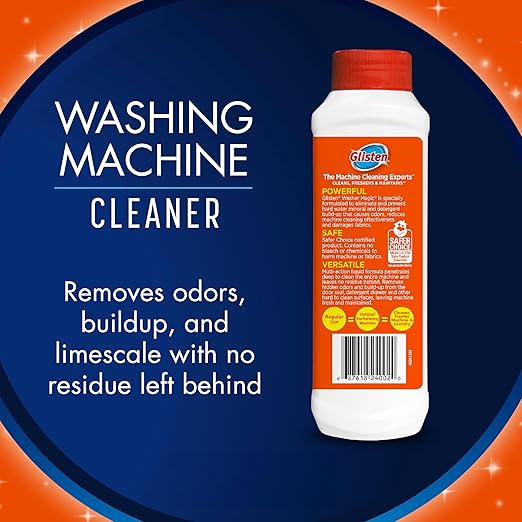 Glisten Washer Magic Washing Machine Cleaner and Deodorizer, 3 Bottles, Multicolor