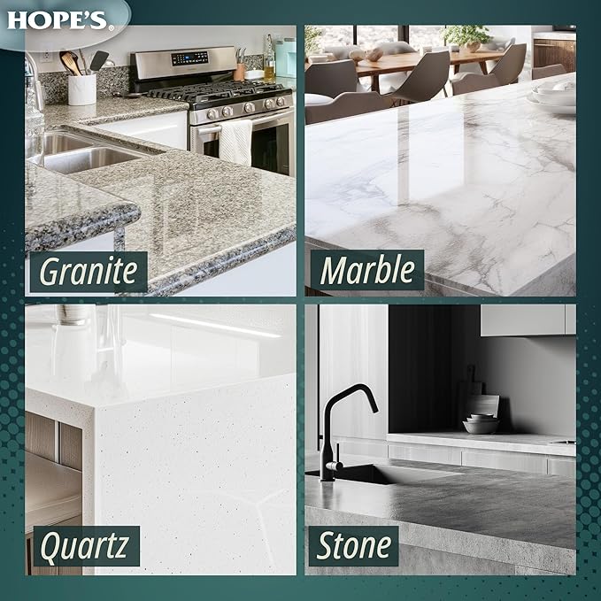 HOPE'S Perfect Granite & Marble Countertop Cleaner and Polish, Streak-Free, Ammonia-Free, 22 Ounce, Pack of 1