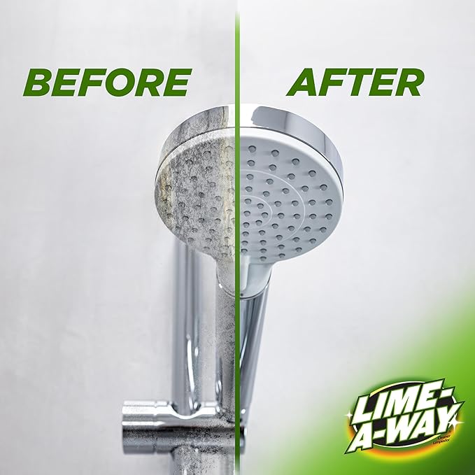Lime-A-Way Hard Water Stain Remover Spray, Removes Lime, Calcium & Rust in Seconds, Bathroom Cleaner, 32 fl oz