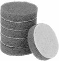 HARFINGTON 6pcs Scrubber Scouring Pads 800 Grits 2 Inch Drill Power Brush Hoop and Loop Surface Conditioning Disc Drill Scuffing Disc Scrub Pads for Home Kitchen Cleaning, Gray