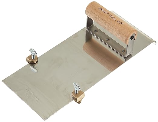 Kraft Tool CF602 Stainless Steel Edger with Adjustable Groover 1/2-Inch Radius by 3/4-Inch