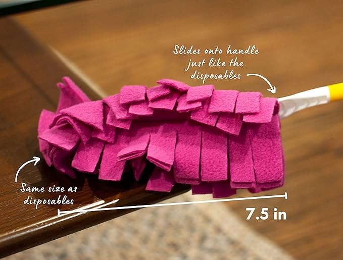 Xanitize Fleece Refills for Swiffer Hand Duster - Reusable, Dry Duster - 5-Pack Rainbow (Jewel)
