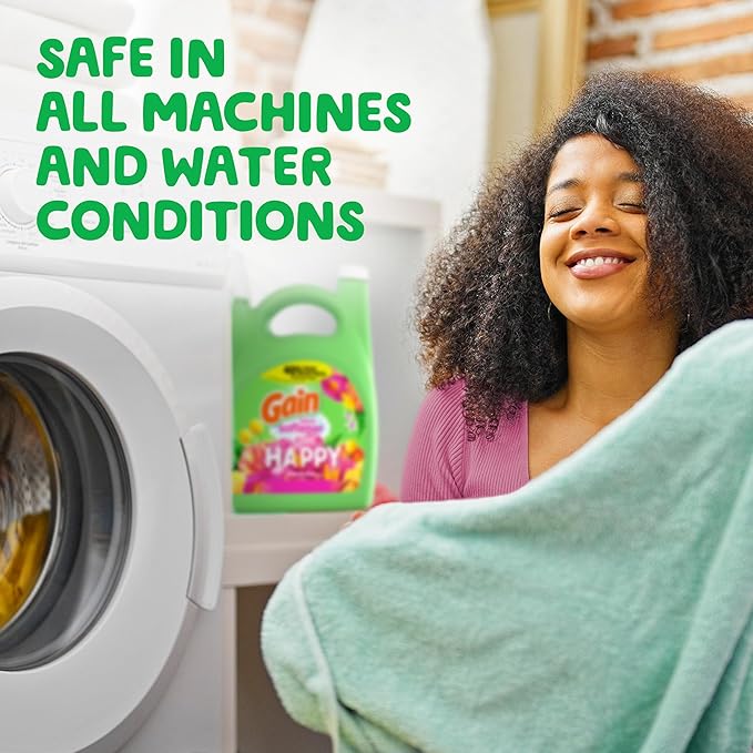 Gain Liquid Fabric Softener (Fabric Conditioner),Happy,127 fl oz,188 Loads,(Pack of 2)