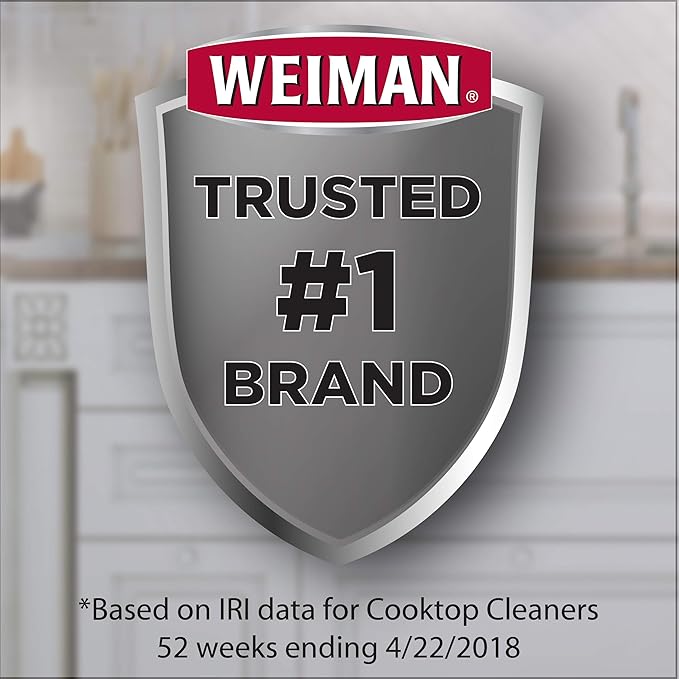 Weiman Glass Cook Top Cleaner and Polish - 10 Ounce [6 Pack] Heavy Duty No Scratch Glass Ceramic Safe Non-Abrasive Stovetop Cooktop Cleaner