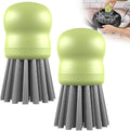 Mini Dish Brush for Cleaning Chicken Shredder, Palm Brush Dish Scrubber with Ergonomic Grip, Kitchen Brush for Washing Dishes, Pans, Pots, Sink (2, Matcha)