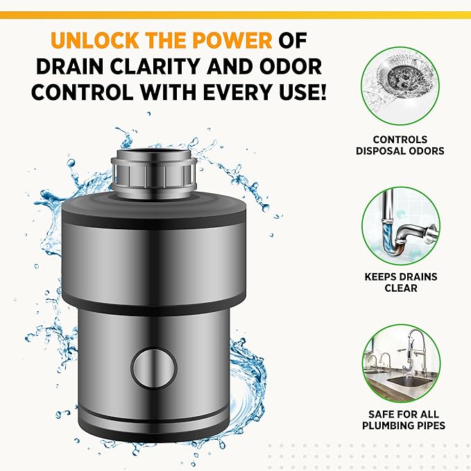 Instant Power Professional Disposal and Drain Cleaner - Keeps all Drains Clear and Running, Cleans and Deodorizes, Safe for Septic Tanks, 1 Gal