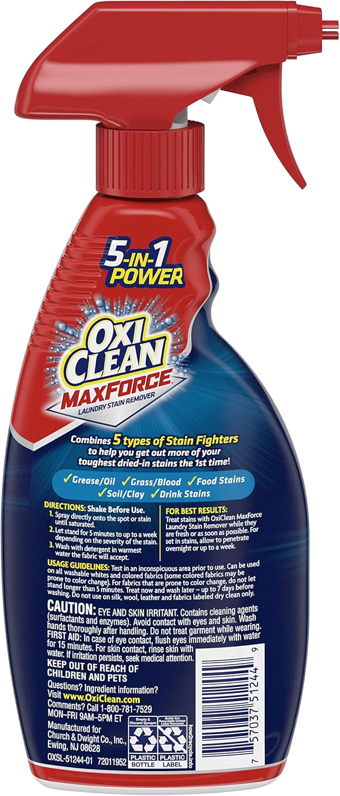 OxiClean MaxForce Laundry Stain Remover, 16 Fl. oz. Twin Pack