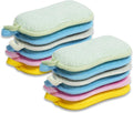Dish Sponge Kitchen Sponges,Scrub Sponges,Double Sided Cleaning,Non Scratch,Ultra fine Fiber Wiping+Stainless Steel Wire to Remove Stubborn Stains,Durable Thickening (Large 12-Pack)