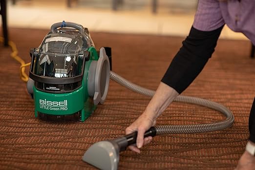 BiSSEll Little Green Pro Commercial Spot Cleaner BGSS1481 & Bissell 78H63 Deep Clean Pro 4X Deep Cleaning Concentrated Carpet Shampoo, 48 Ounces - Silver