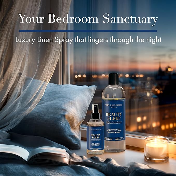 The Laundress Beauty Sleep Fabric-Spray, Wrinkle Release & Pillow Spray, Fabric Refresher, Upholstery and Linen, Tranquil Comforting Inspired Scent, 8 Fl Oz, (Pack of 2)