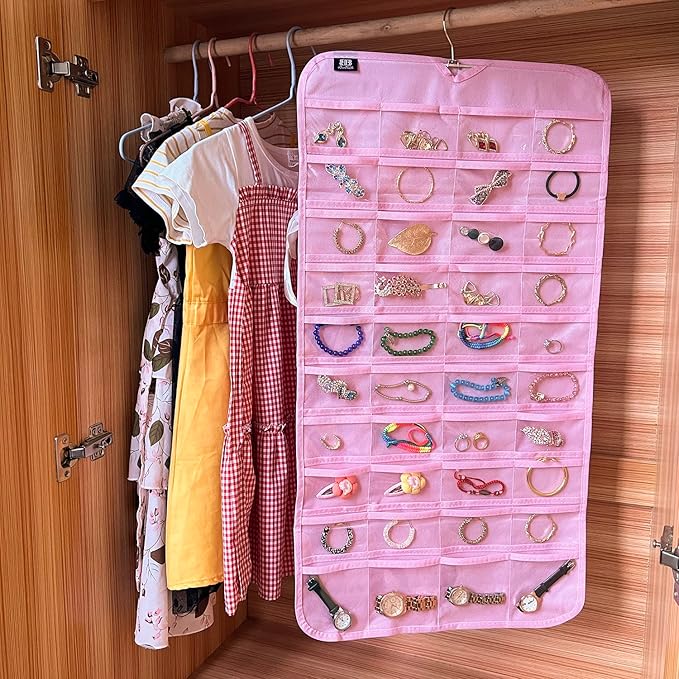 BB Brotrade Hanging Jewelry Organizer,Accessories Organizer,80 Pocket Organizer for Holding Jewelries