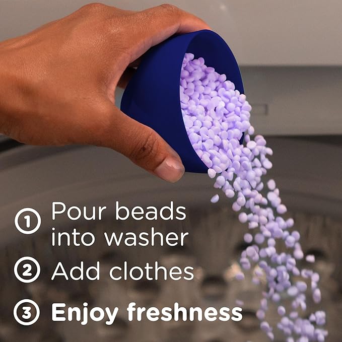 Downy Calm In-Wash Laundry Scent Booster Beads, Soothing Lavender and Vanilla Bean scent, 12.2 OZ, laundry scent beads, Long-lasting Freshness (Packaging May Vary)