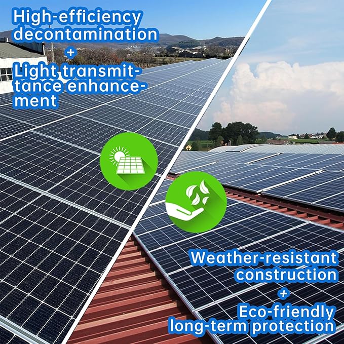 Solar Panel Cleaner Super Industrial Grade Concentrated Solar Panel Cleaning - Streak-Free & Fast Dry Remove Oils, Rust Stains, Dust, Droppings (3.8 KG)
