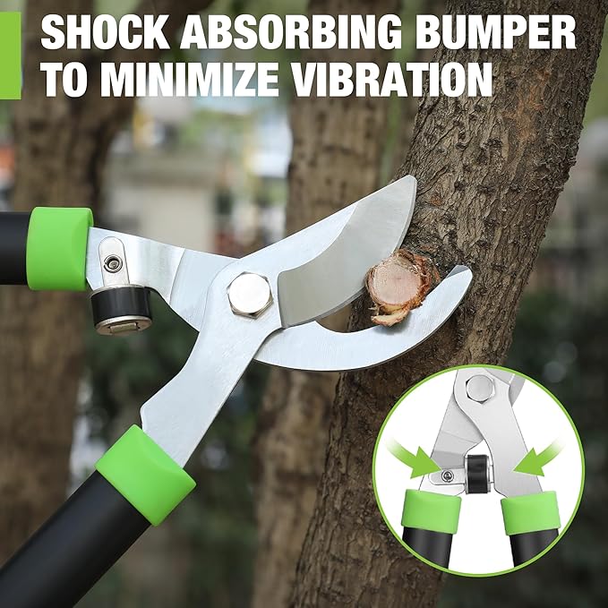 WORKPRO Bypass Lopper, 28" Branch Cutter with 65MN Spring Steel Blade, Heavy Duty Tree Trimmer with 1-3/16inch Cutting Capacity, Perfect for Cutting Shrubs and Branches