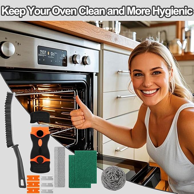 XANGNIER Heavy Duty Oven Cleaner Brush Sets,Oven Cleaning Kits Tools Accessories