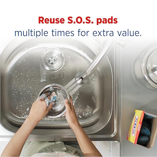 S.O.S Steel Wool Soap Pads, 10 Count