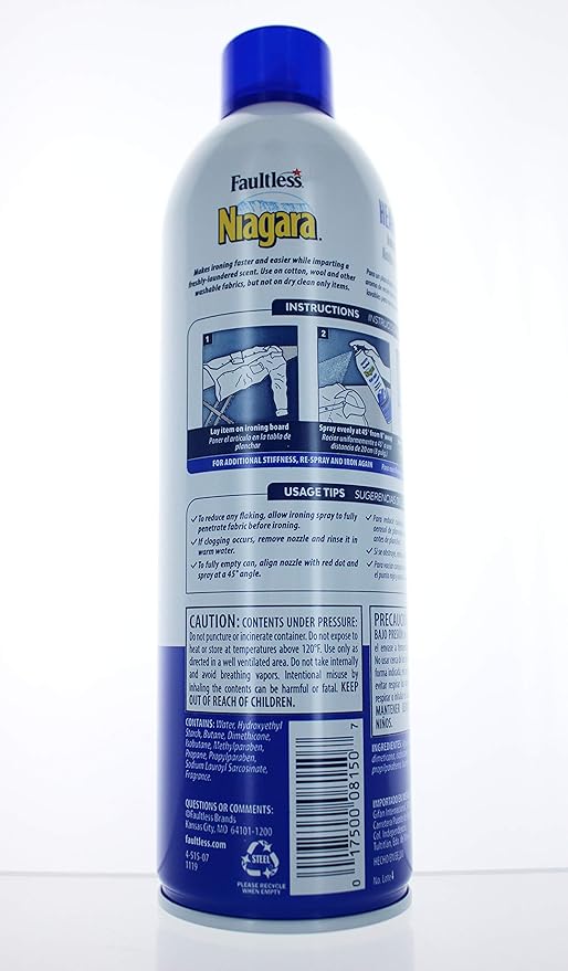 Niagara Spray Starch Heavy Fuerte Iron Glides Easily 20 Oz