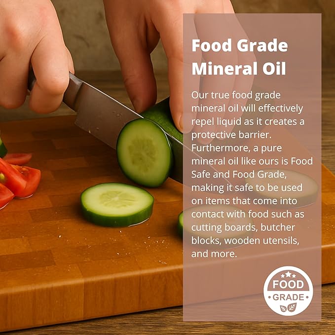 Specialist Cutting Board Oil by The Block & Board Company | Food Grade Mineral Oil for Wood, Stone, & Butcher Blocks | Quick Drying, Tasteless, Odorless & Colorless | Restore & Protect (8.5oz/250ml)