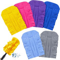 Zubebe 12 Pcs Duster Refill Reusable Fleece Duster Refills Feather Flat Dusters Multi Surface Washable Cleaning Pads Tools for Home, Blinds, Car, Pet, Furniture, Fans (Bright Color)