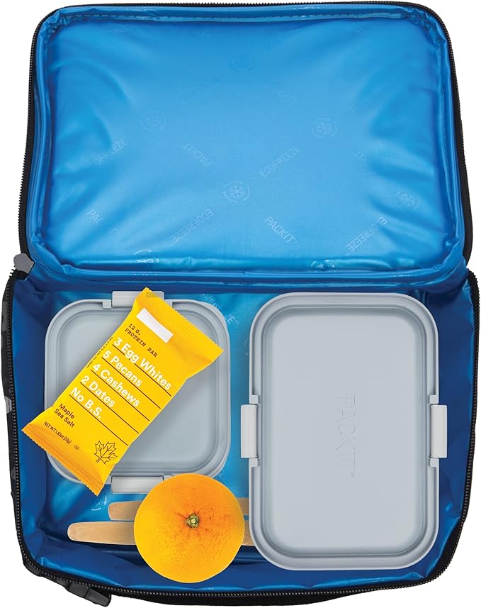 Packit, Box Lunch Freezable Dino Camo Charcoal