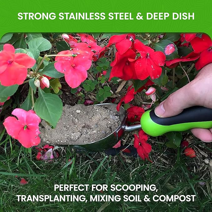 Garden Guru Super Strong Titanium Garden Scoop Trowel Shovel Transplanter - Rust Resistant - Ergonomic Handle - Perfect Hand Shovel for Gardening Transplanting and Digging - 1 Case (48 Pcs)