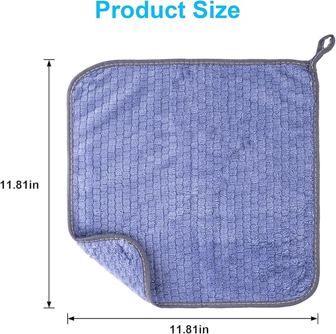 Microfiber Cleaning Cloth,10 Pack Cleaning Towels for Dish Drying Washing, 12"X12" Soft Absorbent, Streak-Free, Lint-Free, Reusable Microfiber Cloth Rags for Car, House, Kitchen(Assorted Color)