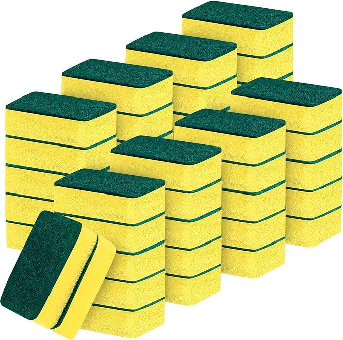 40 Pack Cleaning Sponges Kitchen High Density Dish Sponges Scrub Sponge Multi-Surface Cleaning Scrubber Pad, Durable Dishwashing Sponge Bulk Cleaning Supplies for Washing Dishes, Home, Bathroom, Car