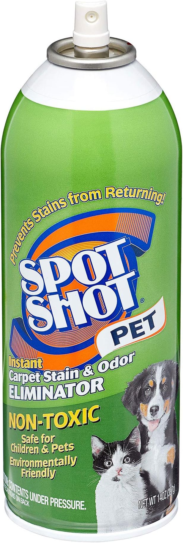 HFOTD Spot Shot Pet Instant Carpet Stain & Odor Eliminator Spray, 14 oz (Pack of 2)