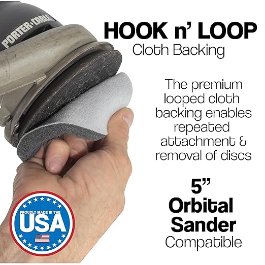5" Abrasive Pad Hook & Loop Round Non-Woven Final Surface Prep Disc, Wood, Metal, Smooth Surface Before Final Finish, Oxidation Removal, Restore Shine, Very Fine Scuff Pads - 800 Grit - 10 Pack (Gray)
