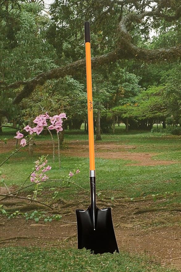Ashman Heavy-Duty Transfer Shovel (6 Pack) with 47-Inch long Durable Handle and Blade- Ideal for Construction, Landscaping, Gardening, and Snow Removal- Durable, Rust-Resistant, and Multipurpose Scoop